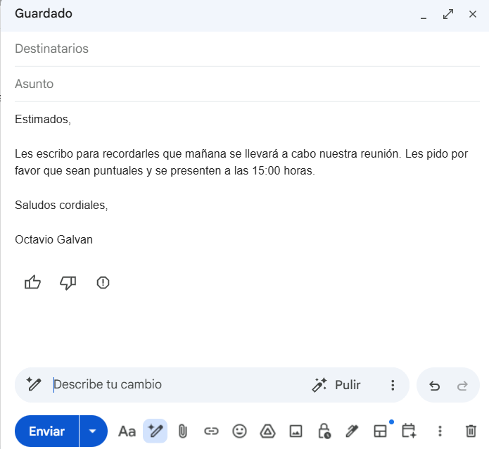 Mail pulido con IA